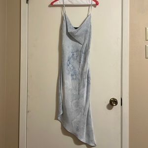 Cloud wash high low dress